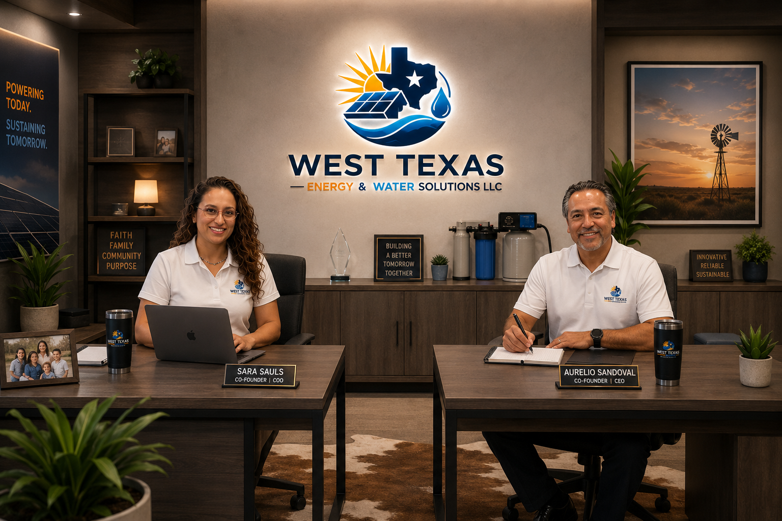 Sara and Aurelio, owners of West Texas Energy & Water Solutions